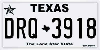 TX license plate DRQ3918