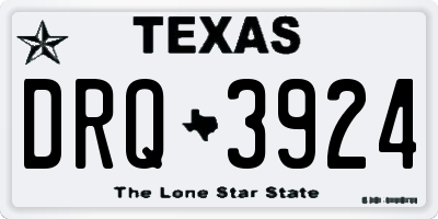 TX license plate DRQ3924