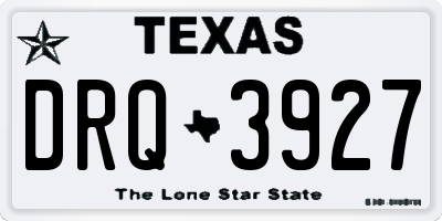 TX license plate DRQ3927