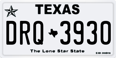 TX license plate DRQ3930