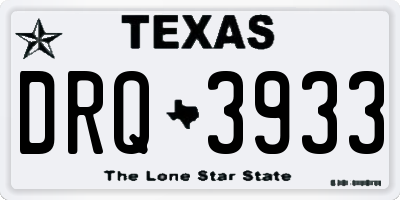 TX license plate DRQ3933