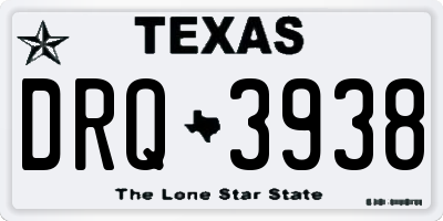 TX license plate DRQ3938