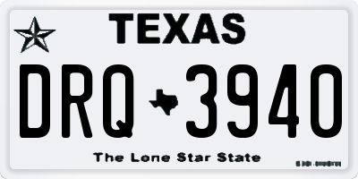 TX license plate DRQ3940