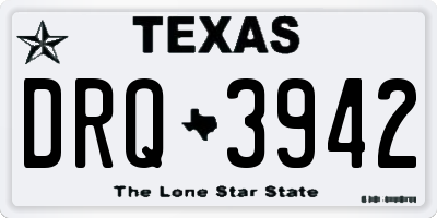 TX license plate DRQ3942