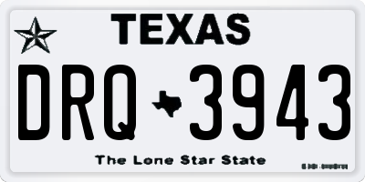 TX license plate DRQ3943