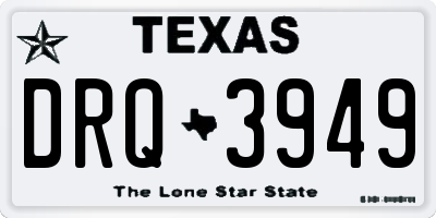 TX license plate DRQ3949