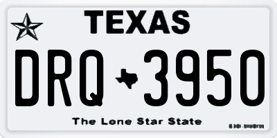 TX license plate DRQ3950