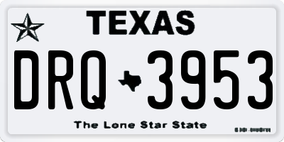 TX license plate DRQ3953