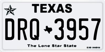TX license plate DRQ3957