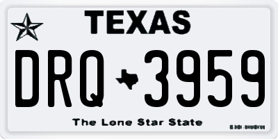 TX license plate DRQ3959