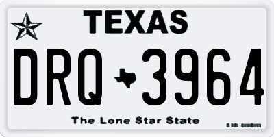 TX license plate DRQ3964