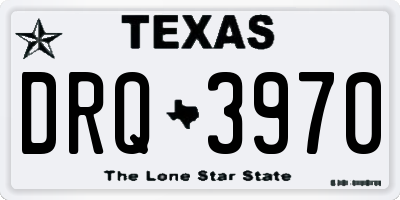 TX license plate DRQ3970