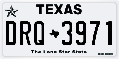TX license plate DRQ3971
