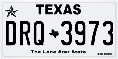 TX license plate DRQ3973