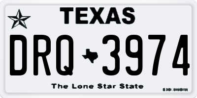 TX license plate DRQ3974