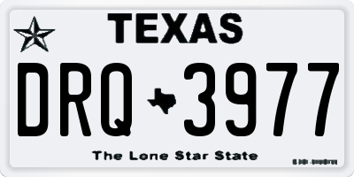 TX license plate DRQ3977