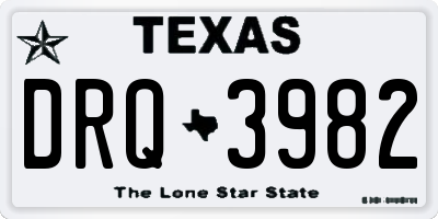 TX license plate DRQ3982