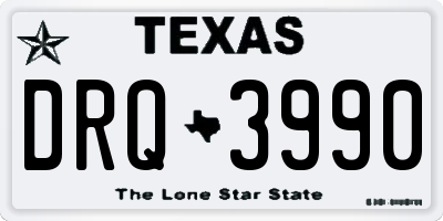 TX license plate DRQ3990
