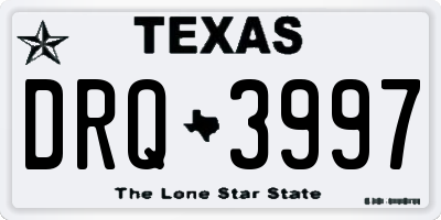 TX license plate DRQ3997