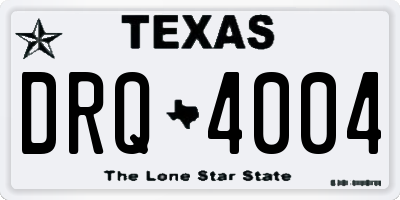 TX license plate DRQ4004