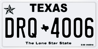 TX license plate DRQ4006