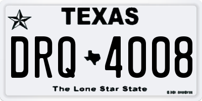 TX license plate DRQ4008