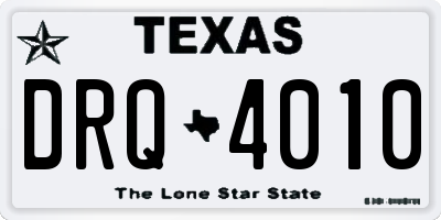 TX license plate DRQ4010