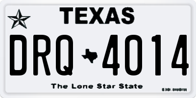 TX license plate DRQ4014