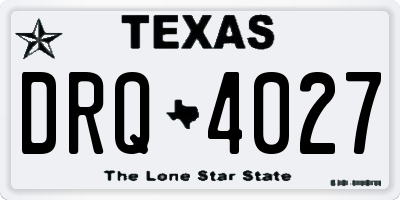 TX license plate DRQ4027