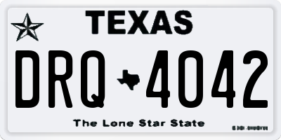 TX license plate DRQ4042