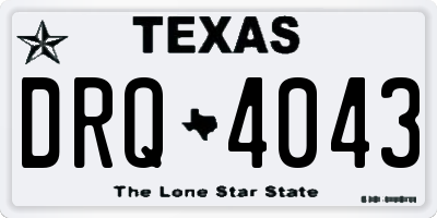 TX license plate DRQ4043