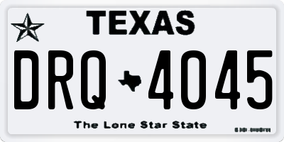 TX license plate DRQ4045