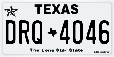 TX license plate DRQ4046