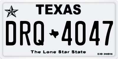 TX license plate DRQ4047