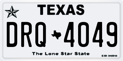 TX license plate DRQ4049