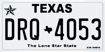 TX license plate DRQ4053
