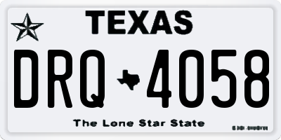 TX license plate DRQ4058