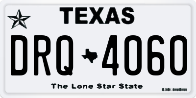 TX license plate DRQ4060