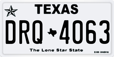 TX license plate DRQ4063