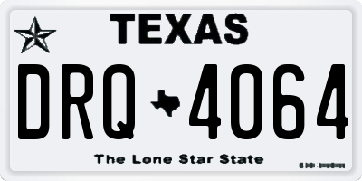 TX license plate DRQ4064