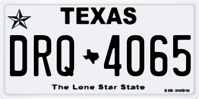 TX license plate DRQ4065