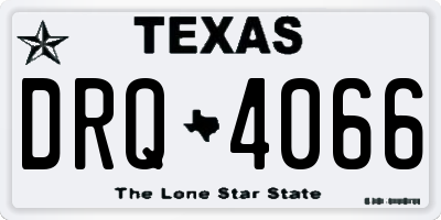 TX license plate DRQ4066