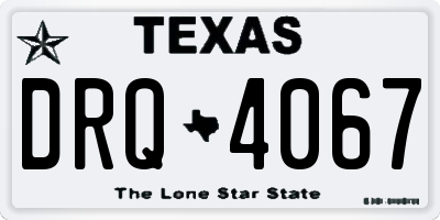 TX license plate DRQ4067