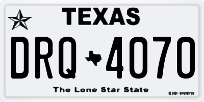 TX license plate DRQ4070