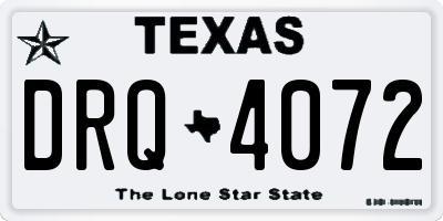 TX license plate DRQ4072