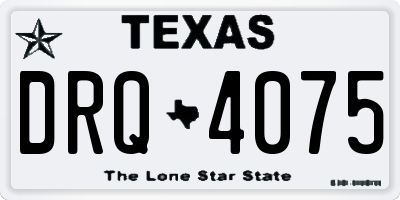 TX license plate DRQ4075