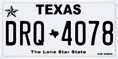 TX license plate DRQ4078