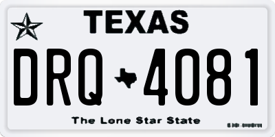 TX license plate DRQ4081