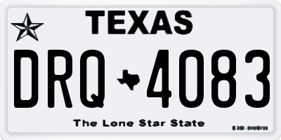TX license plate DRQ4083