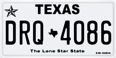TX license plate DRQ4086
